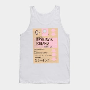 Reykjavik Iceland travel ticket Tank Top